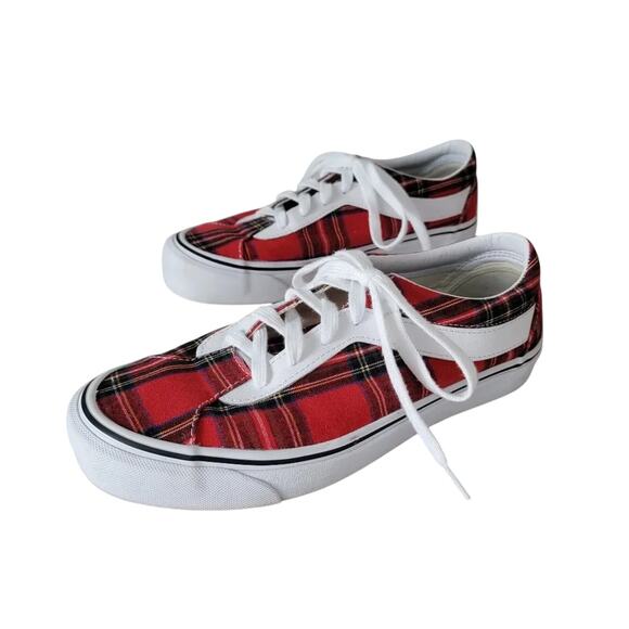 Vans Shoes - Vans Bold Plaid Red White Sneakers Unisex Size 10 Women 8.5 Men Skater Street